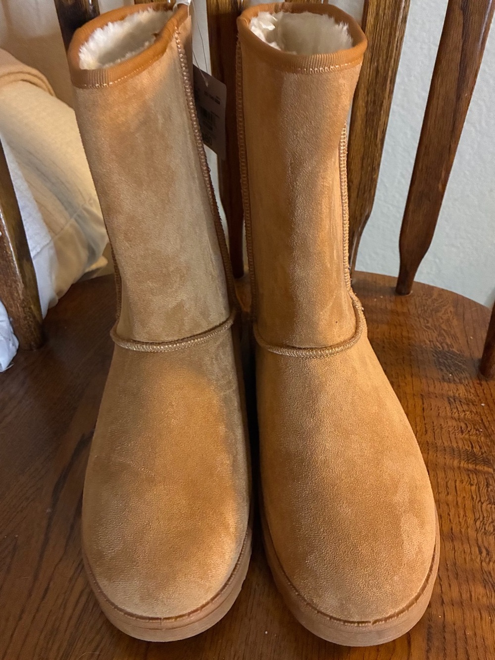Arizona Jean Company Tan Suede Shearling Winter Boots